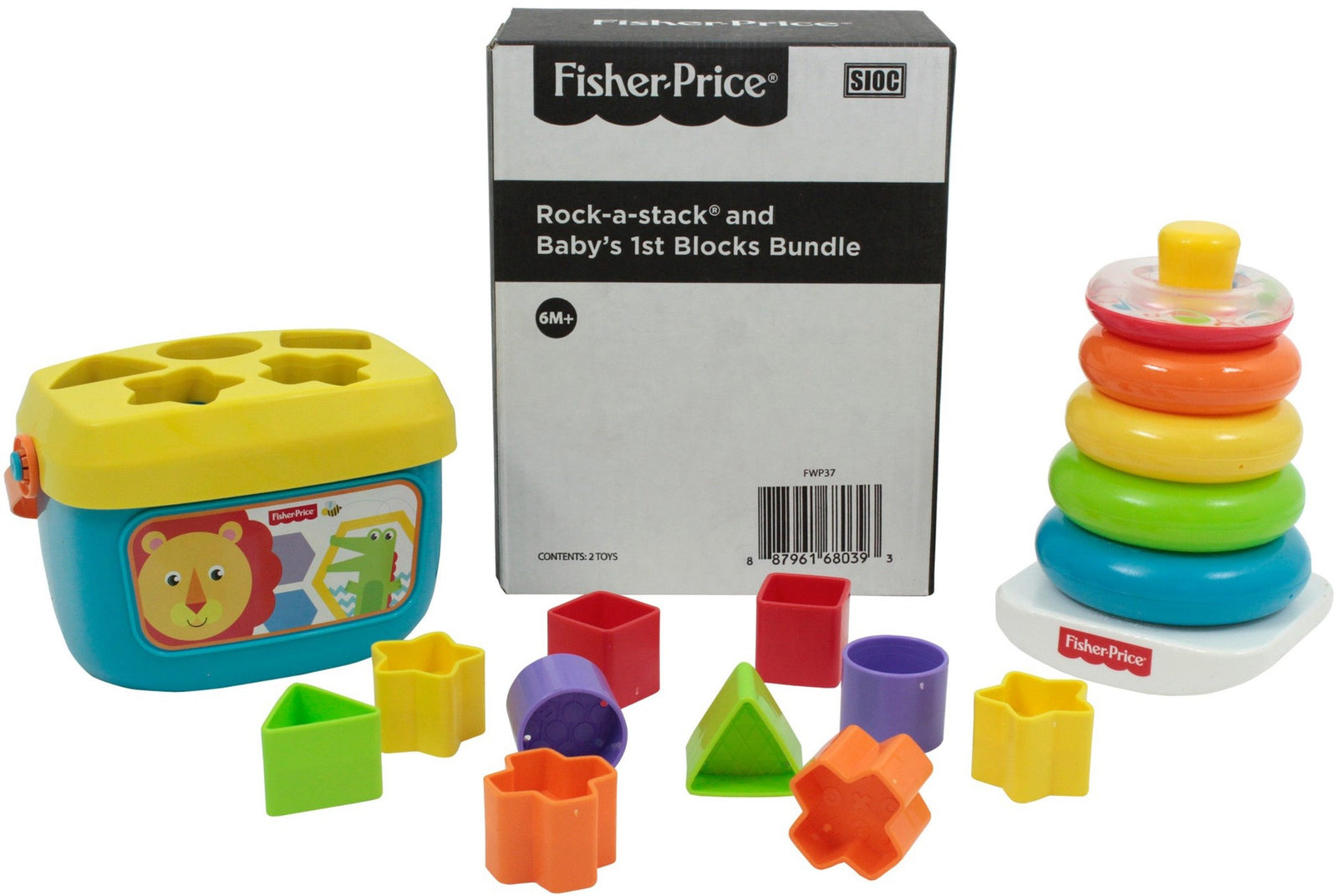 Fisher-Price Rock-a-Stack and Baby's First Blocks Bundle [Amazon Exclusive]