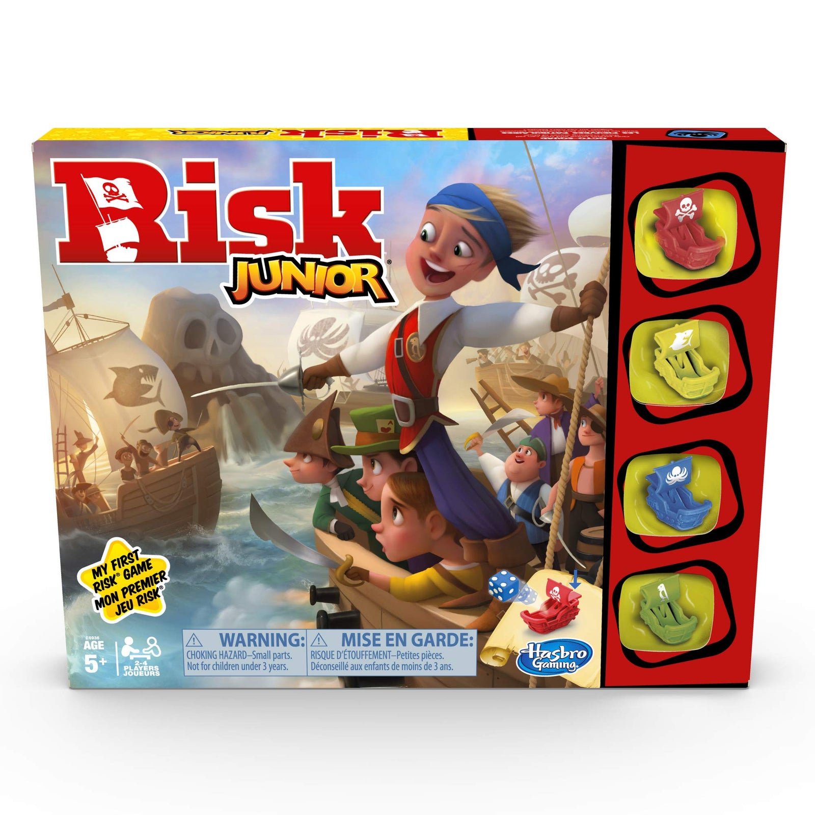 Hasbro Gaming Risk Junior Game: Strategy Board Game; A Kid's Intro to The Classic Risk Game for Ages 5 and Up; Pirate Themed Game