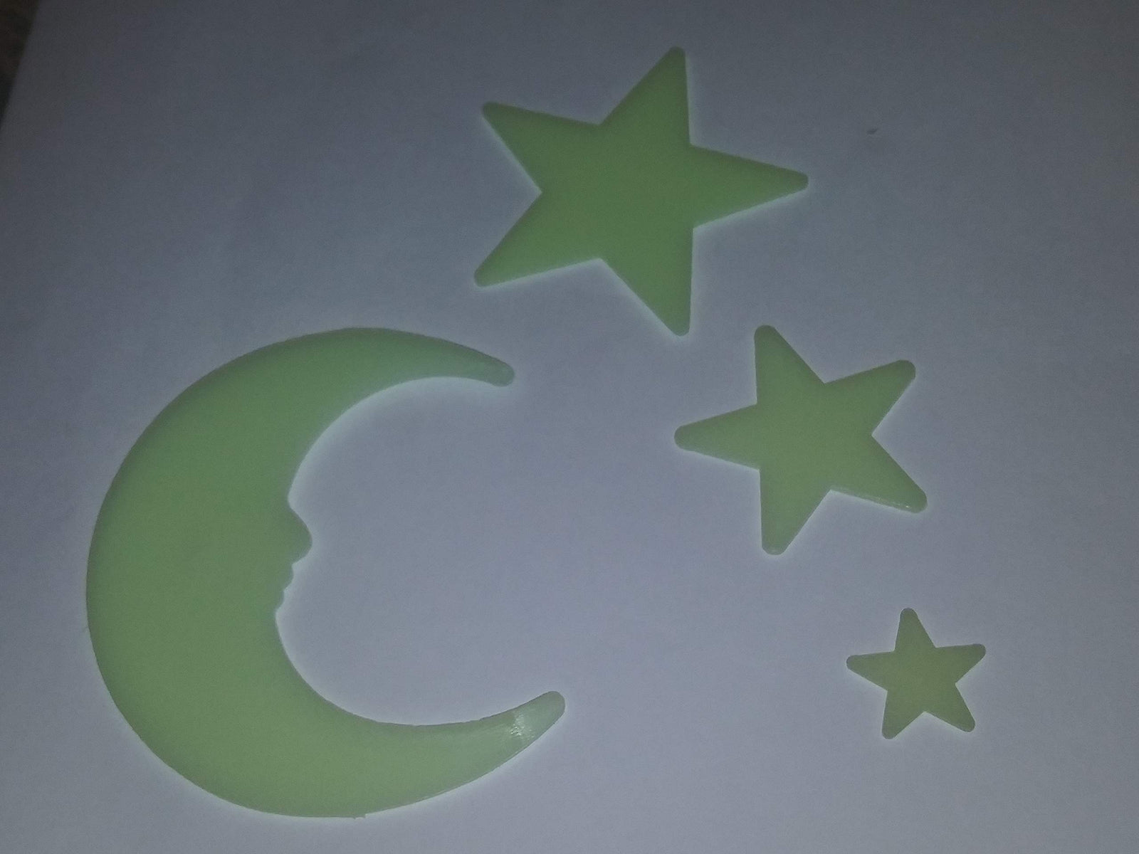 Ultra Glow in the Dark Stars; 200 Count w/ Bonus Moon