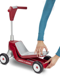 Radio Flyer Scoot 2 Scooter, Toddler Scooter or Ride on, Ages 1-4,Red

