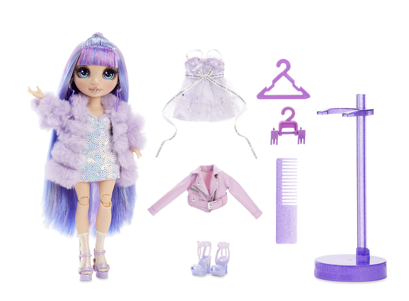 Rainbow High Violet Willow - Purple Clothes Fashion Doll with 2 Complete Mix & Match Outfits and Accessories, Toys for Kids 6 to 12 Years Old
