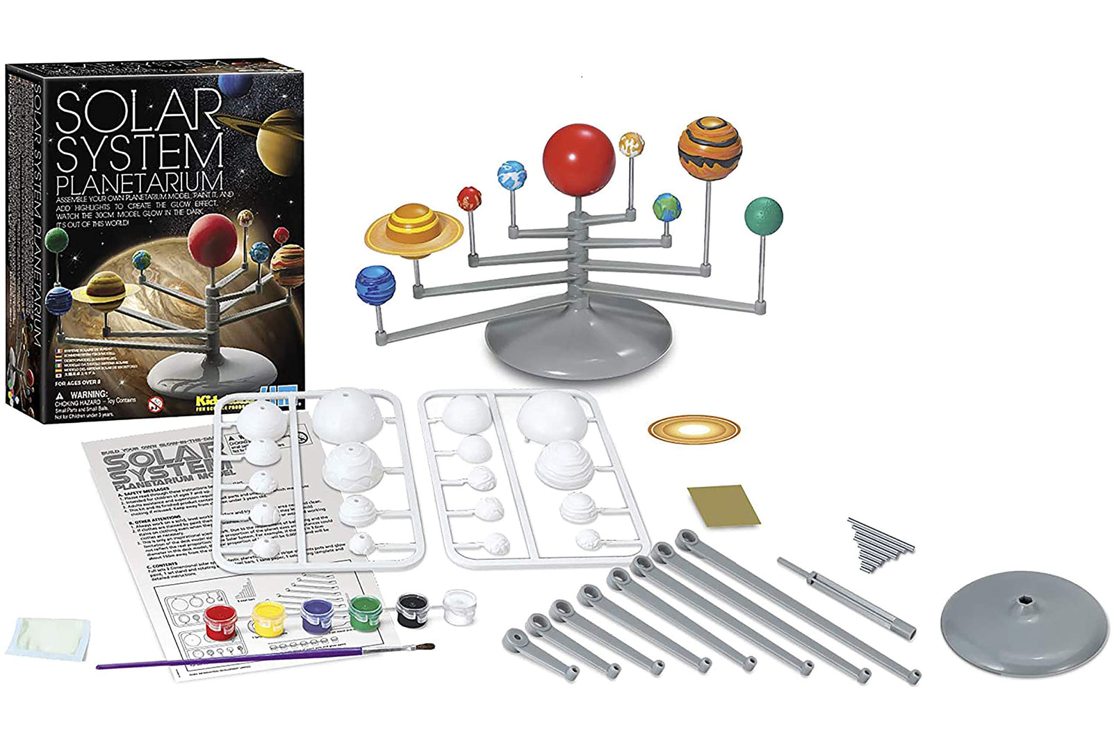 4M 3427 Solar System Planetarium - DIY Glow In The Dark Astronomy Planet Model Stem Toys Gift for Kids & Teens, Girls & Boys Multicolor, 1 EA