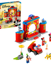LEGO Disney Mickey and Friends – Mickey & Friends Fire Truck & Station 10776 Building Kit; Fun Firehouse Play Set; New 2021 (144 Pieces)
