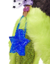 Barbie Extra Doll #7 in Top, Shorts & Furry Shrug with Pet Pomeranian, Long Pigtails with Rainbow Hair Ties, Outfit & Accessories, Multiple Flexible Joints, Gift for Kids 3 Years Old & Up
