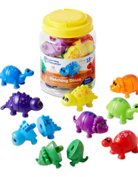 Learning Resources Snap-n-Learn Matching Dinos, Fine Motor, Counting & Sorting Toy, Shape Sorting, 18 Pieces, Dinosaurs Toys , Ages 18+ months
