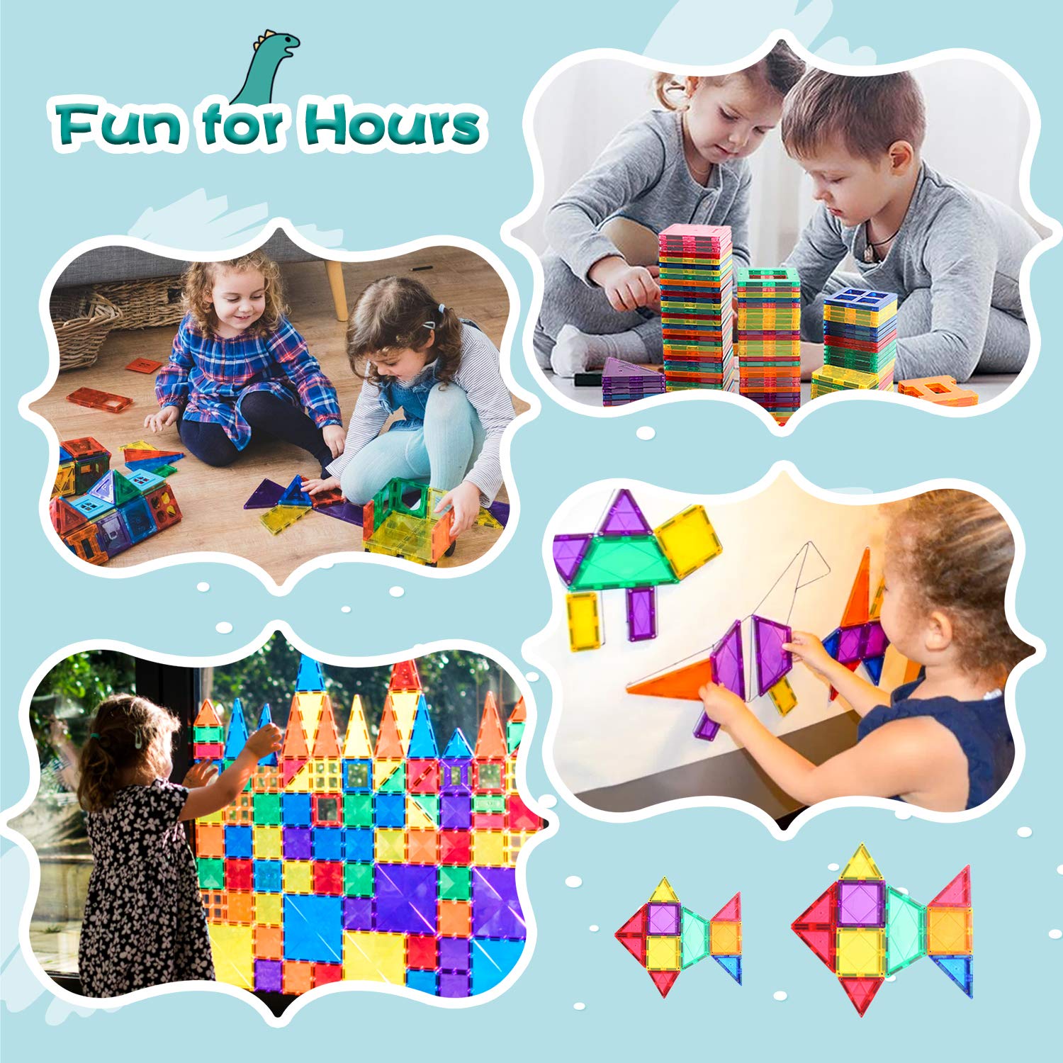 Magnet Toys for 3 Year Old Boys and Girls Magnetic Blocks Building Tiles STEM Learning Toys Montessori Toys for Toddlers Kids