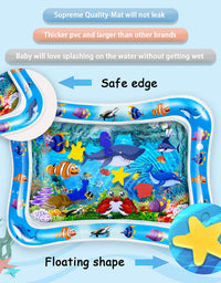 CUKU Tummy time Water Play mat Baby & Toddlers is The Perfect Fun time Play Inflatable Water mat,Activity Center Your Baby's Stimulation Growth
