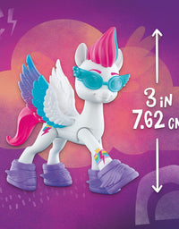 My Little Pony: A New Generation Movie Crystal Adventure Zipp Storm - 3-Inch White Pony Toy with Surprise Accessories, Friendship Bracelet
