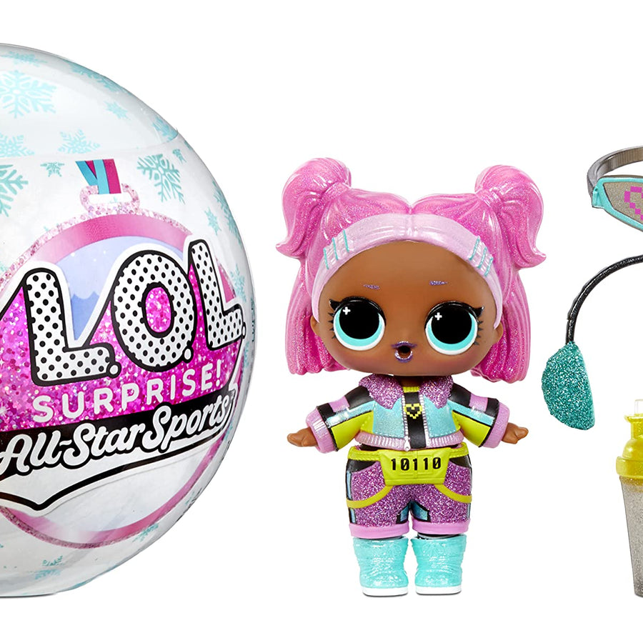 LOL Surprise All-Star Sports Series 5 Winter Games Sparkly Collectible Doll with 8 Surprises, Mix & Match Accessories, Gift for Kids, Toys for Girls and Boys Ages 4 5 6 7+ Years Old, (Styles May Vary)