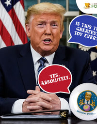Talking President Predicto - Donald Trump Fortune Teller Ball - Lights Up & Talks - Ask YES or NO Question & Trump Speaks The Answer - Like a Next Generation Magic 8 Ball – Christmas Stocking Stuffer
