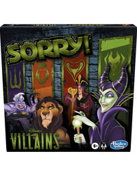 Hasbro Gaming Sorry! Board Game: Disney Villains Edition Kids Game, Family Games for Ages 6 and Up (Amazon Exclusive)
