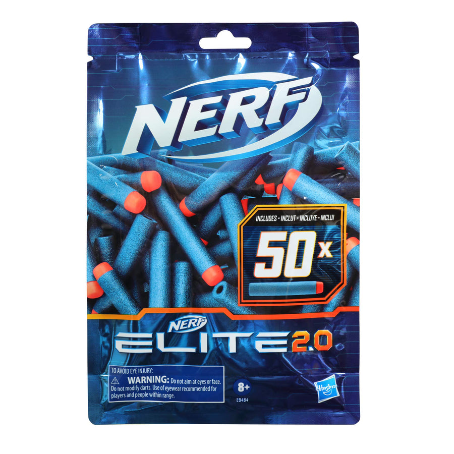 NERF Elite 2.0 50-Dart Refill Pack -- 50 Official Elite 2.0 Foam Darts -- Compatible with All Blasters That Use Elite Darts