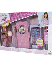 Disney Princess Style Collection Role Play Set with Toy Smartphone and Watch for Girls [Amazon Exclusive]
