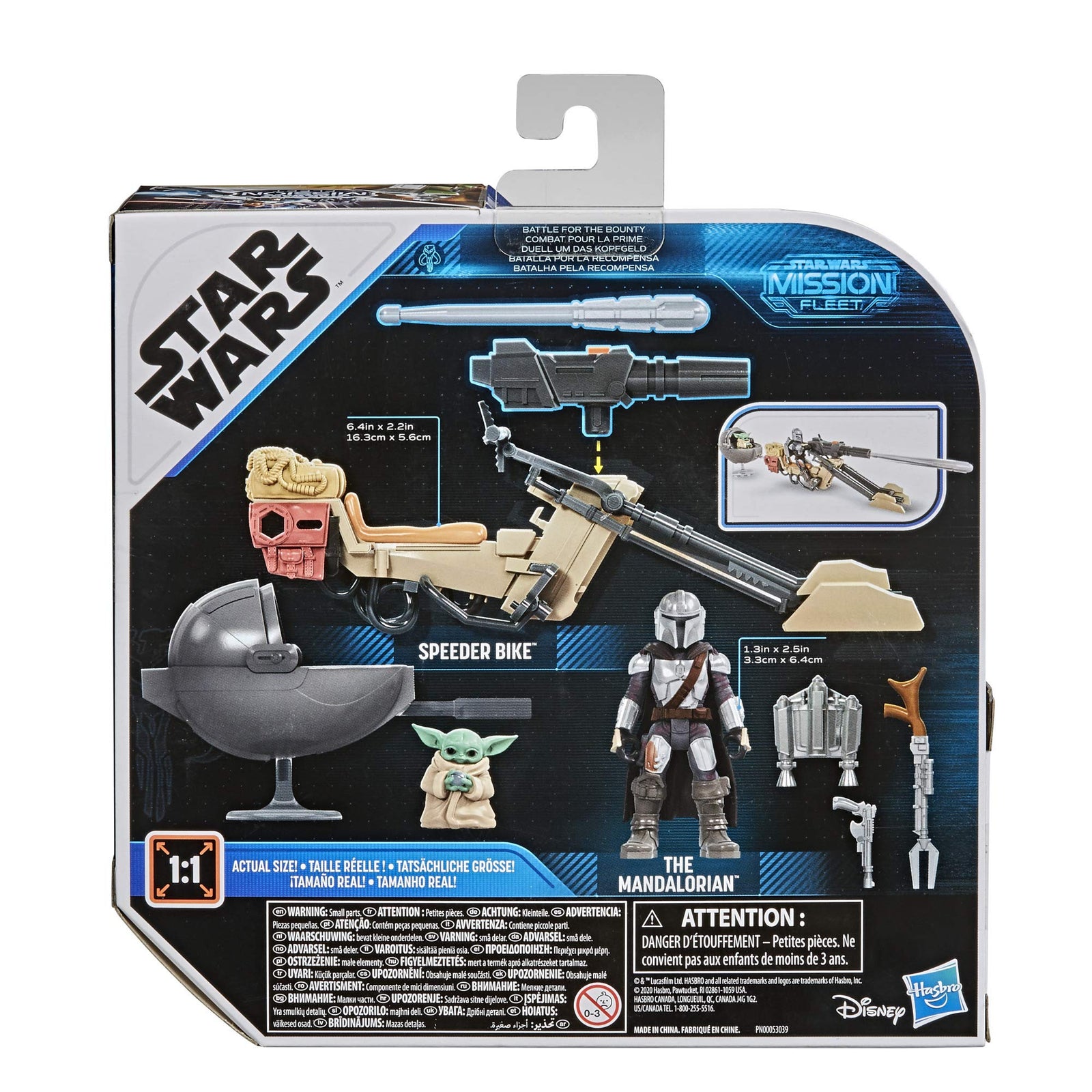 Star Wars Mission Fleet Expedition Class The Mandalorian The Child Battle for The Bounty 2.5-Inch-Scale Figures and Vehicle, Kids Ages 4 and Up , Black