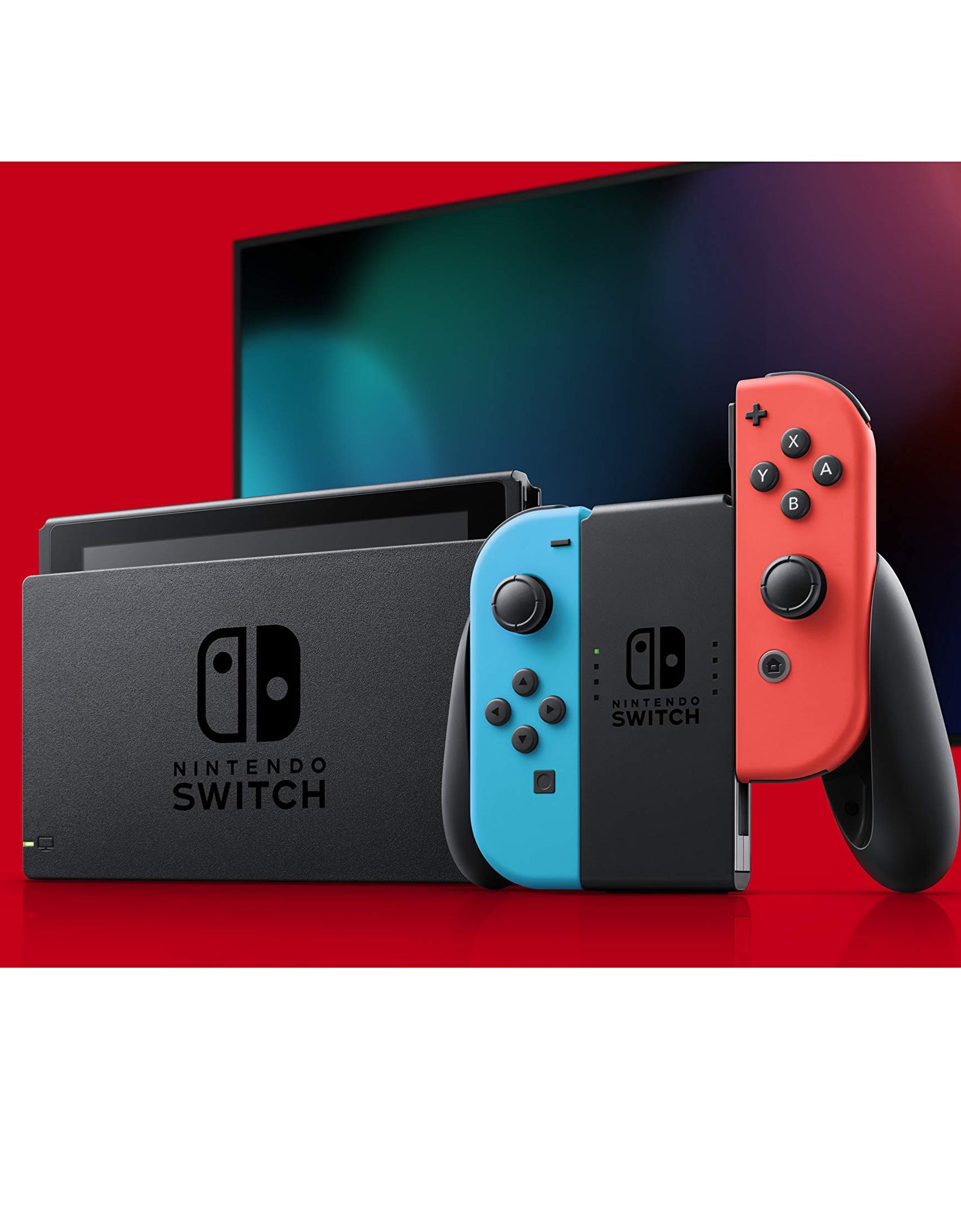 Nintendo Switch with Neon Blue and Neon Red Joy‑Con - HAC-001(-01)