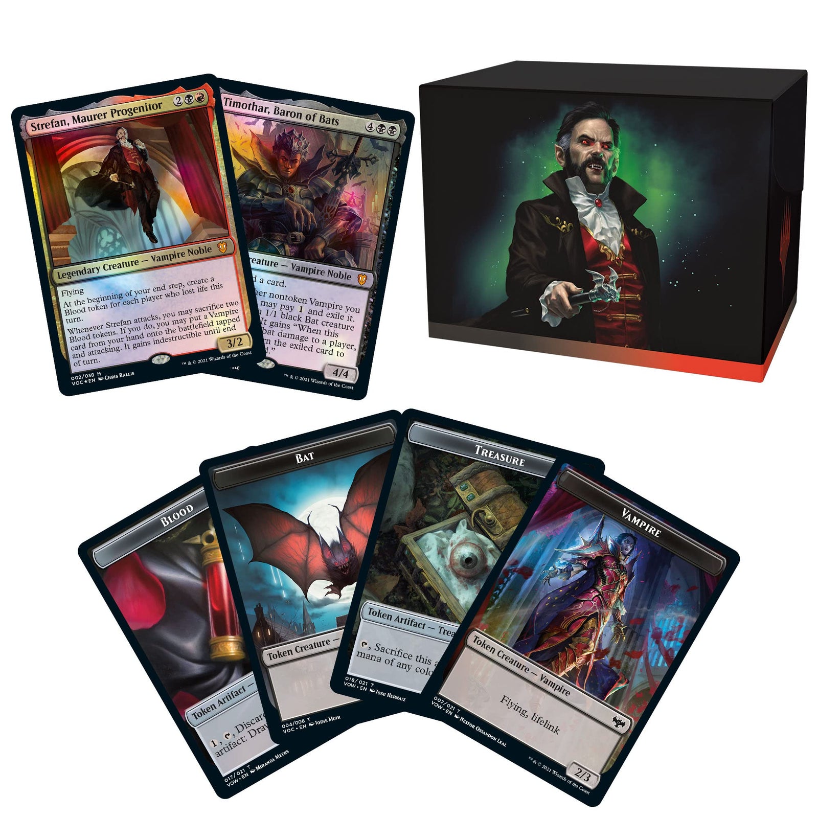 Magic: The Gathering Innistrad: Crimson Vow Commander Deck – Vampiric Bloodline (Black-Red) | Minimal Packaging Version