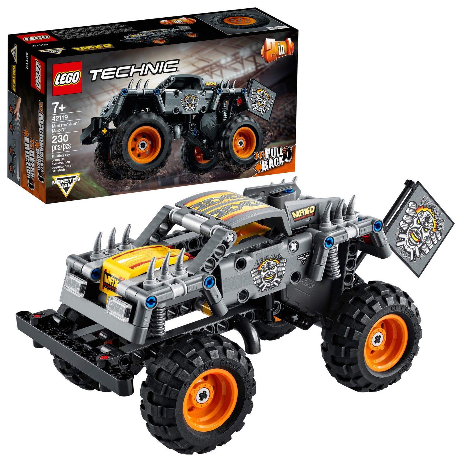 LEGO Technic Monster Jam Max-D 42119 Model Building Kit for Boys and Girls Who Love Monster Truck Toys, New 2021 (230 Pieces)