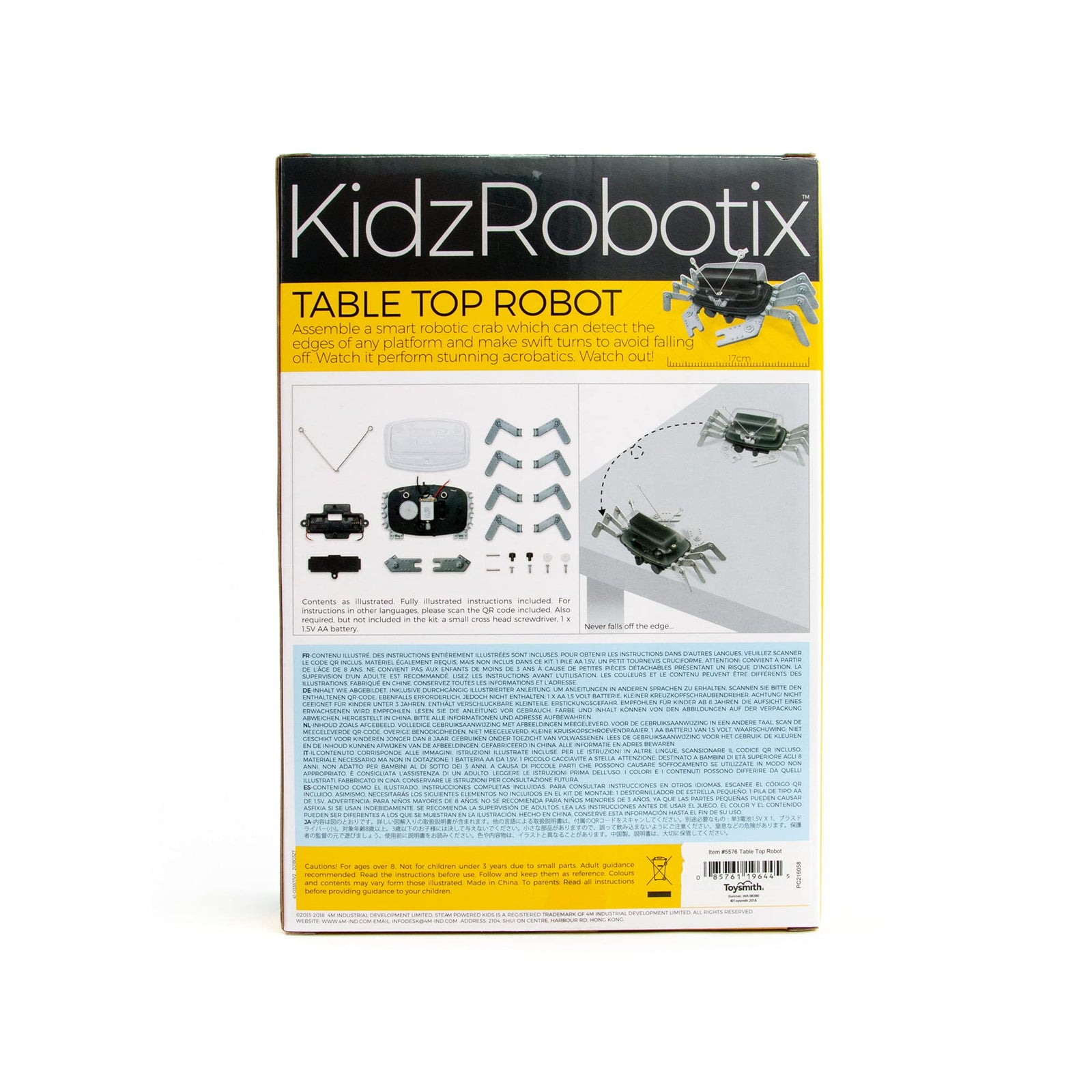 4M 5576 Table Top Robot - DIY Robotics Stem Toys, Engineering Edge Detector Gift for Kids & Teens, Boys & Girls (Packaging May Vary)