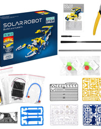 STEM Solar Project Toys 11-in-1, 231 Pieces Solar and Cell Powered 2 in 1, Educational DIY Assembly Kit Science Building Set Gifts for Kids Aged 8+
