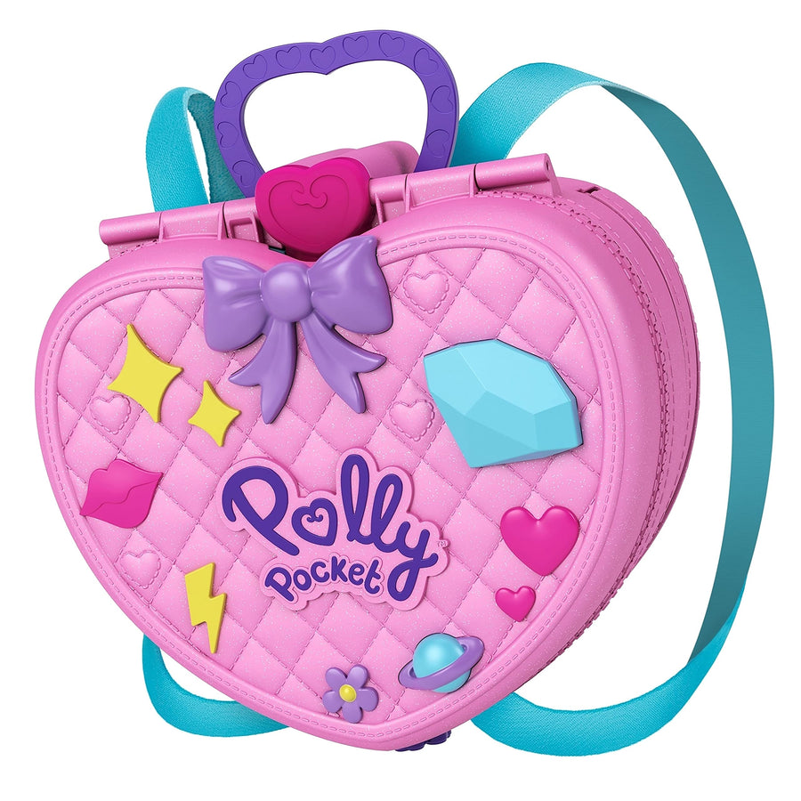 Polly Pocket Theme Park Backpack Compact with 2 Dolls, Accessories & Multiple Activities
