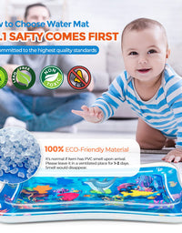 Hitituto Tummy Time Baby Water Mat Inflatable Baby Play Mat Activity Center for Infant Baby Toys 3 to 24 Months, Baby Gifts for Boys Girls
