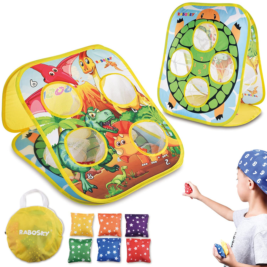 RaboSky Bean Bag Toss Game for Kids, Cool Toy Gifts for 2 3 4 5 Year Old Boys Birthday or Christmas, Fun Outdoor Toys for Toddlers, Cornhole Game for Outside, Indoor, Backyard, Party, Easter
