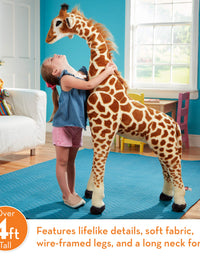 Melissa & Doug Giant Giraffe - Lifelike Stuffed Animal (over 4 feet tall)
