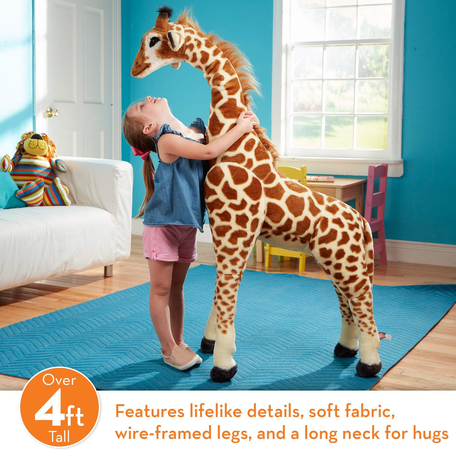 Melissa & Doug Giant Giraffe - Lifelike Stuffed Animal (over 4 feet tall)