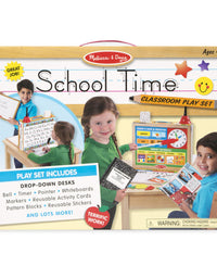 Melissa & Doug School Time! Classroom Play Set Game - Be Teacher or Student
