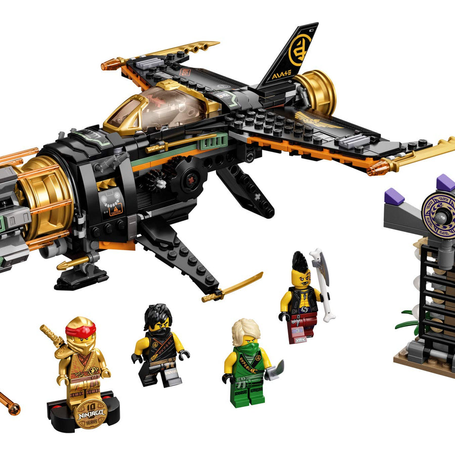 LEGO NINJAGO Legacy Boulder Blaster 71736 Airplane Toy Featuring Collectible Figurines, New 2021 (449 Pieces)