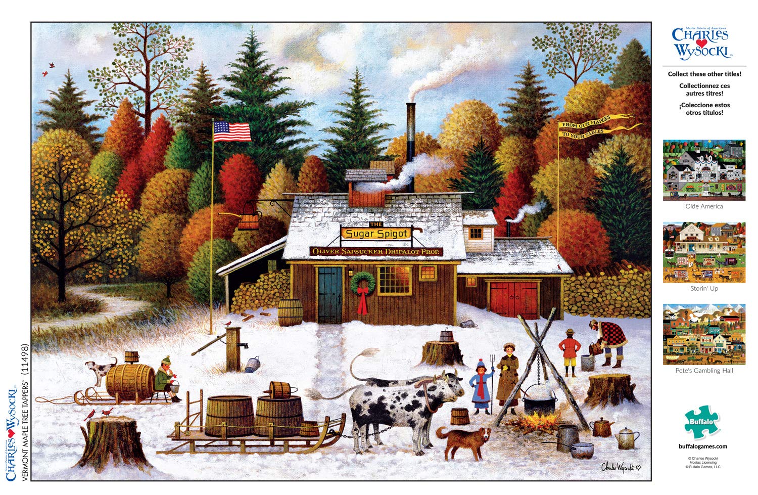 Buffalo Games - Charles Wysocki - Vermont Maple Tree Tappers - 1000 Piece Jigsaw Puzzle