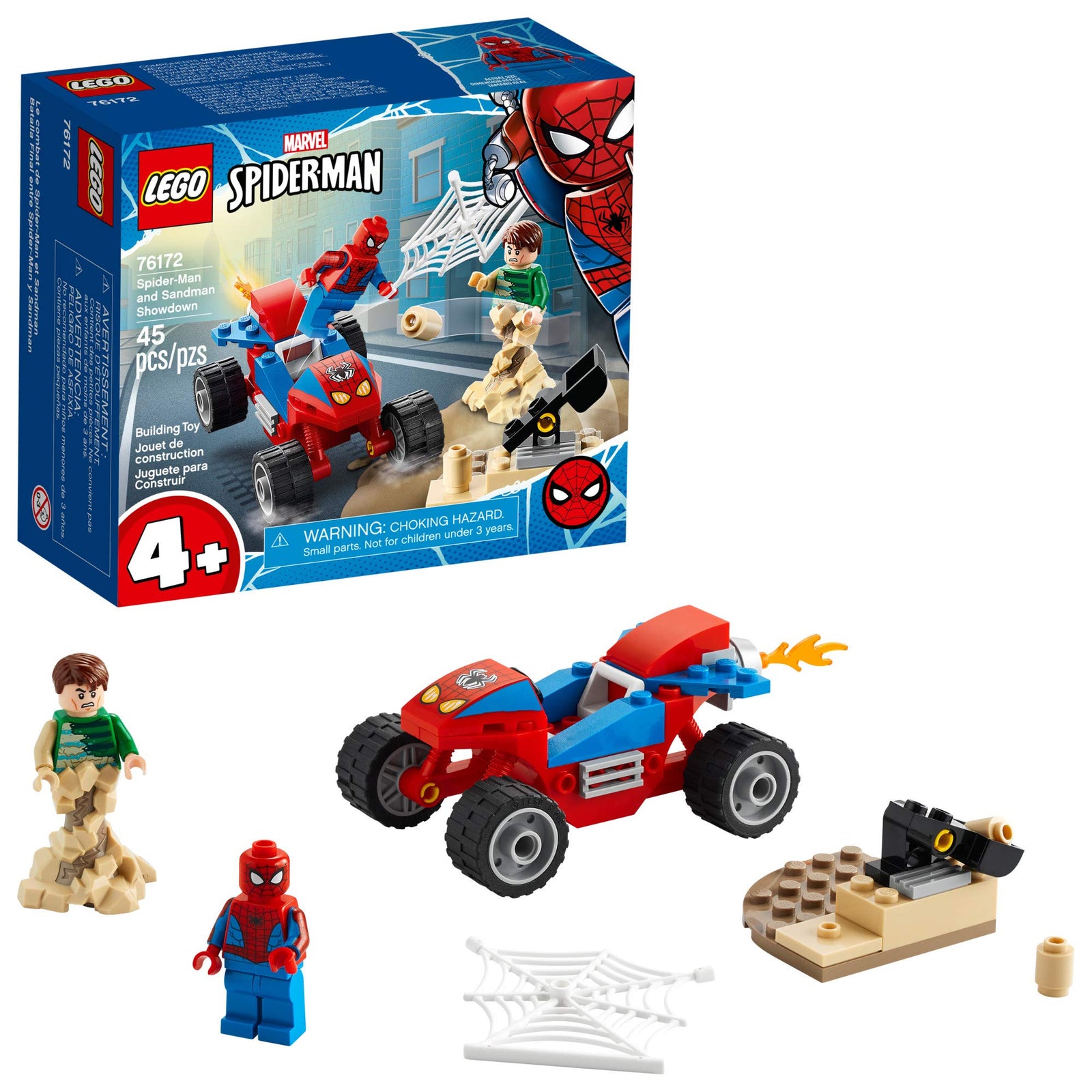 LEGO Marvel Spider-Man: Spider-Man and Sandman Showdown 76172 Collectible Construction Toy, New 2021 (45 Pieces)