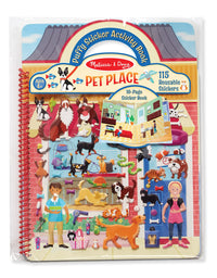 Melissa & Doug Pet Place Puffy Sticker Activity Book (Reusable Puffy Sticker Play Set, 10 Pages, 115 Stickers)
