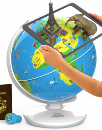 Orboot Earth by PlayShifu (App Based): Interactive AR Globe For Kids, STEM Toy Ages 4-10, Educational Gift For Boys & Girls (No Borders, No Names On Globe)
