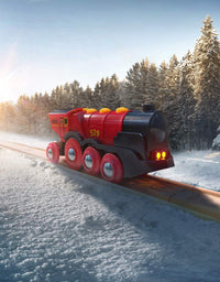 BRIO World 33592 Mighty Red Action Locomotive | Battery Operated Toy Train With Light and Sound Effects for Kids Age 3 and Up
