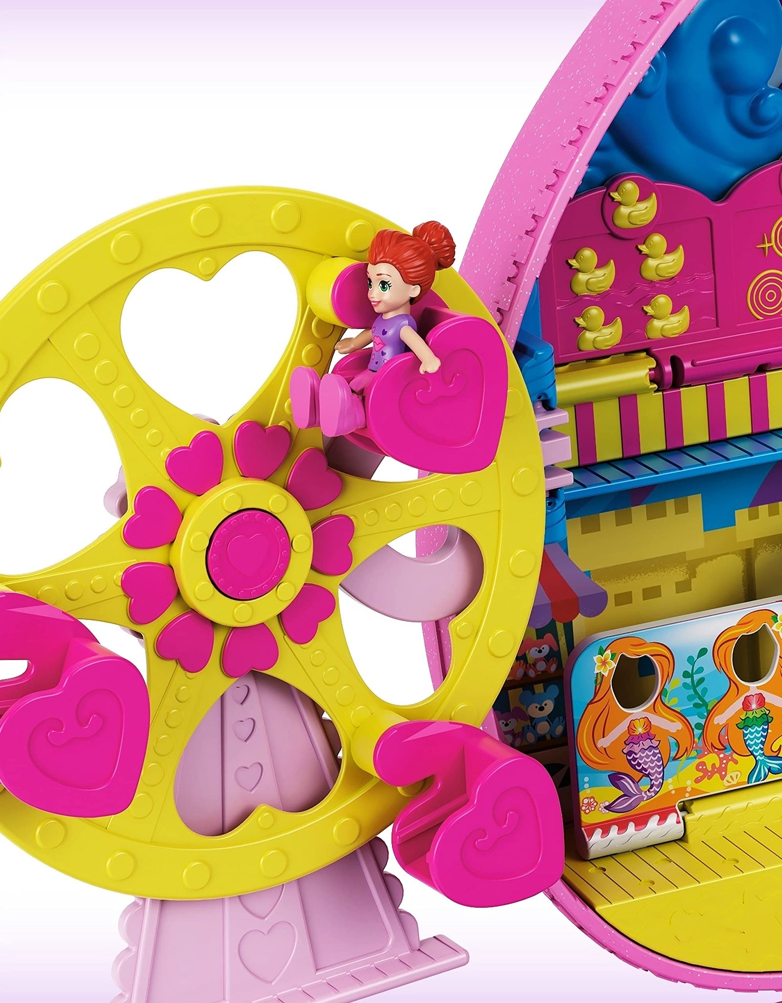 Polly Pocket Theme Park Backpack Compact with 2 Dolls, Accessories & Multiple Activities