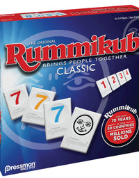 Rummikub by Pressman - Classic Edition - The Original Rummy Tile Game, Blue
