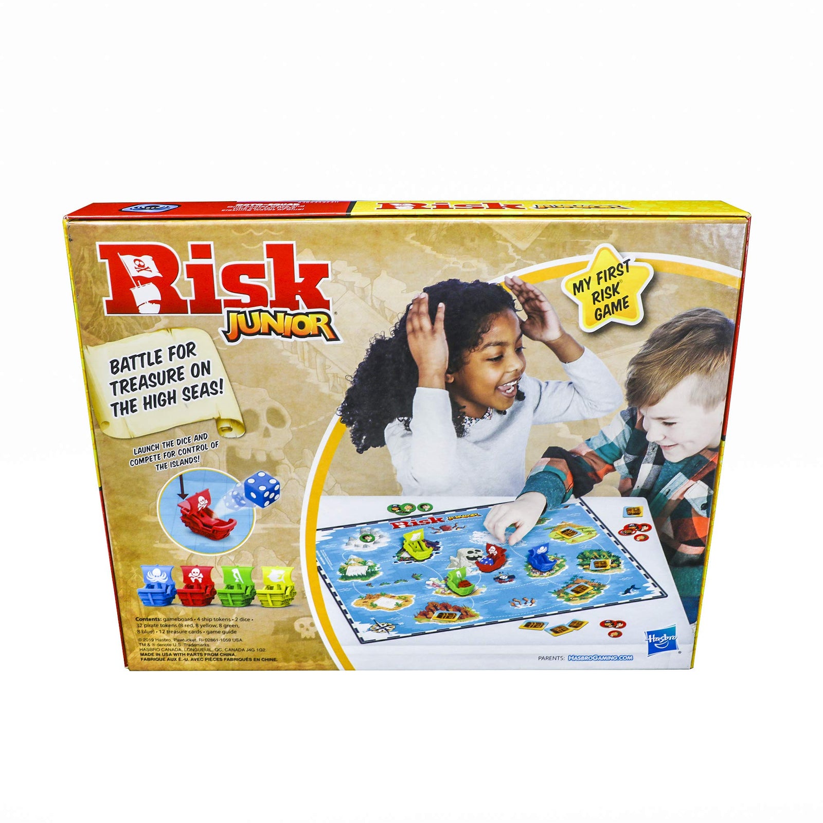 Hasbro Gaming Risk Junior Game: Strategy Board Game; A Kid's Intro to The Classic Risk Game for Ages 5 and Up; Pirate Themed Game