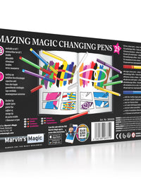 Marvin's Magic -x 25 Amazing Magic Pens - Colour Changing Magic Pen Art - Create 3D Lettering or Write Secret Messages - Includes 25 Magic Pens

