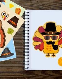 Make-A-Turkey Stickers Thanksgiving Party Favors Supplies 368pcs-DIY Stickers for Kids Turkey Games Crafts Stickers Autumn Fall Harvest Halloween Thanksgiving Decorations 32 Sheets
