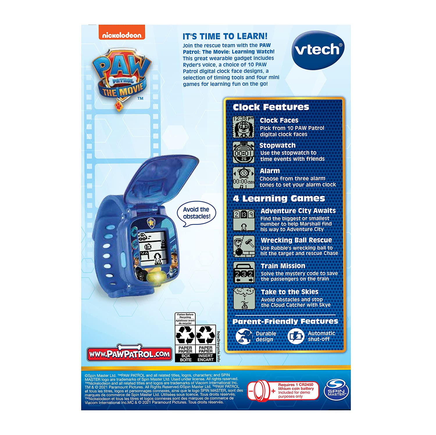 VTech PAW Patrol - The Movie: Learning Watch, Chase