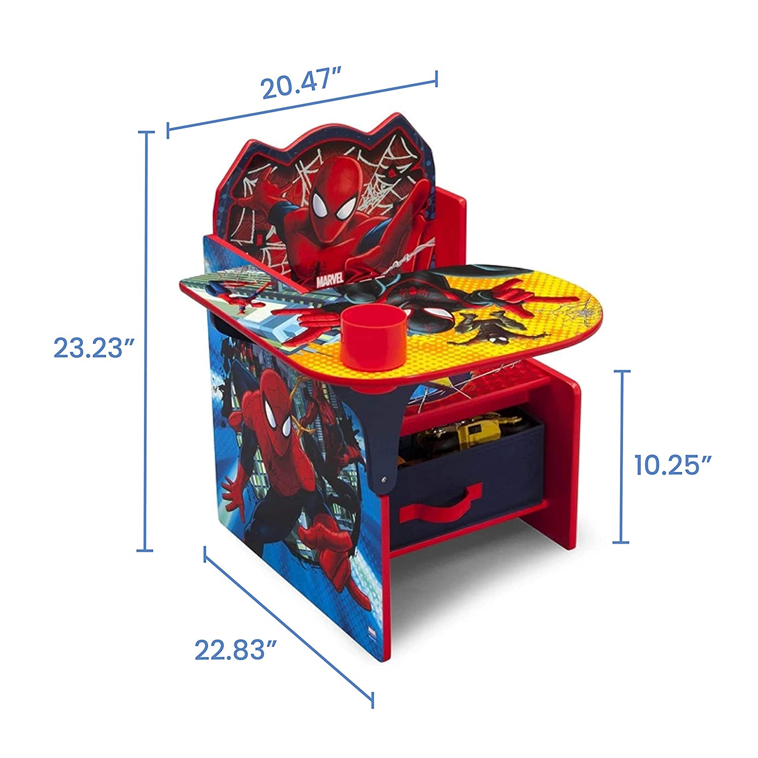 Delta Children Chair Desk With Storage Bin, Spider-Man