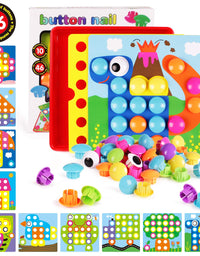 AMOSTING Color Matching Mosaic Pegboard Early Learning Educational Toys for Boys & Girls
