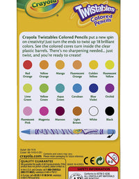 Crayola Twistable Colored Pencils, Gift for Kids, 18 Count
