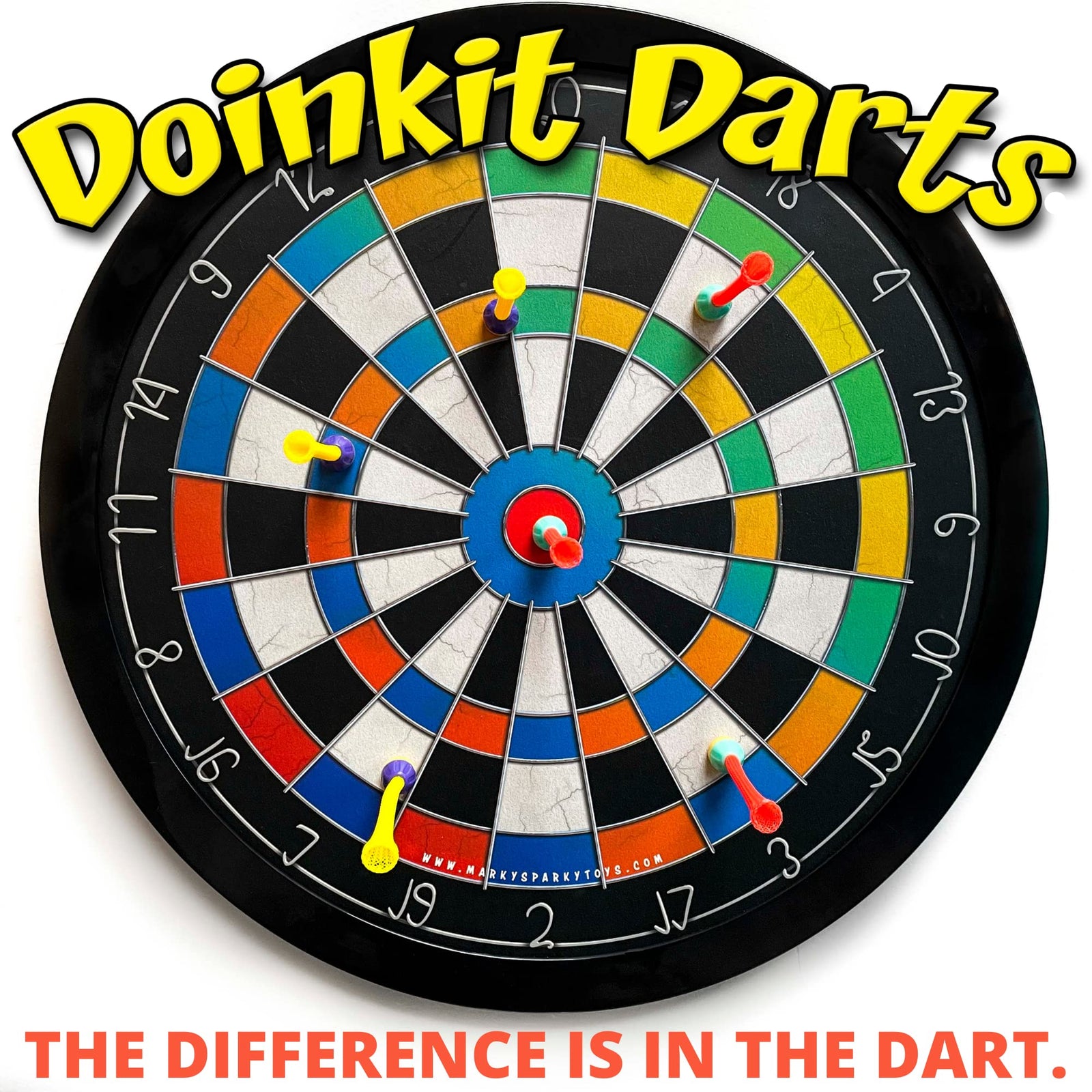 Doinkit Darts Kid-Safe Indoor Magnetic Dart Board - Easy to Hang, Fun to Play, Includes Board and 6 Unique Magnetic Darts