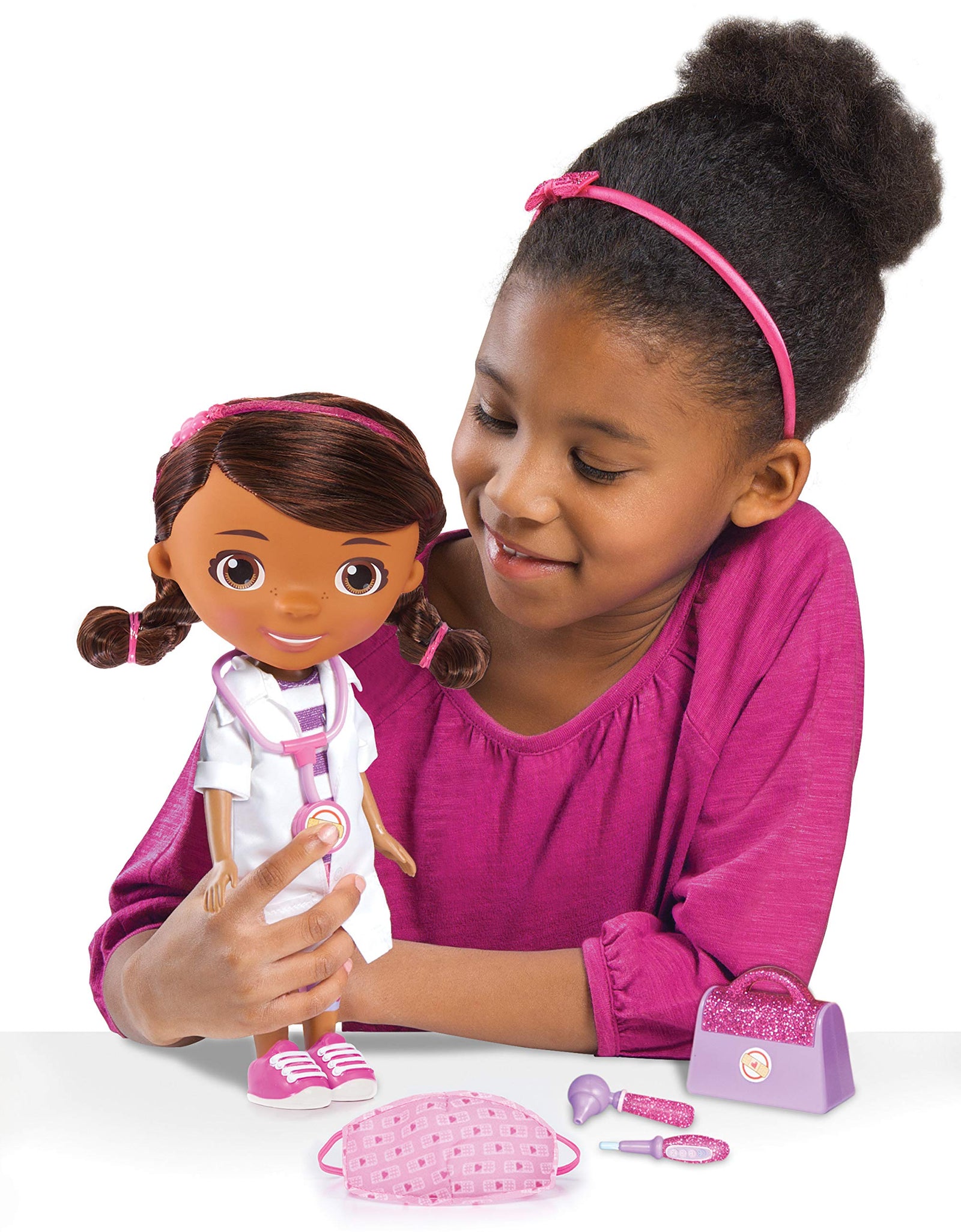 Disney Junior Doc McStuffins Wash Your Hands Singing Doll, With Mask & Accessories, by Just Play