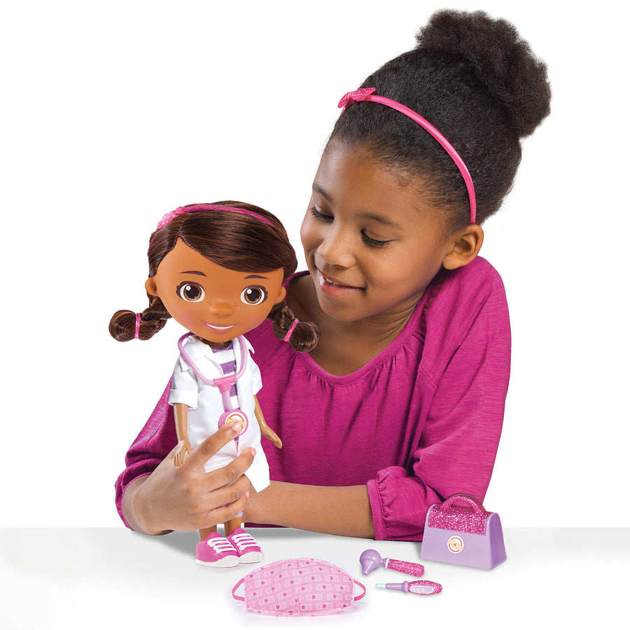Disney Junior Doc McStuffins Wash Your Hands Singing Doll, With Mask & Accessories, by Just Play