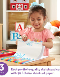Melissa & Doug Drawing Paper Pad (9 x 12 inches) - 50 Sheets, 3-Pack
