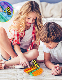 iTechjoy Fidget Toys Set, Bubble Popping Push Popper Sensory Fidget Toys, Pop On Its Stress Relief Toy Popits for Autism,ADD,ADHD, Educational Game Toy for Kids Adults,Hamburger&Fries&Coke Cup Shapes
