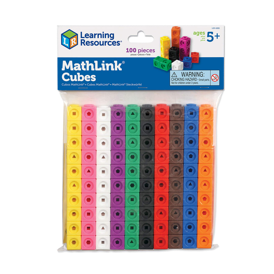 MathLink Cubes, Back to School Activities, Homeschool, Classroom Games for Teachers, Educational Counting Toy, Math Cubes, Linking Cubes, Early Math Skills, Math Manipulatives, Set of 100 Cubes, STEM toys